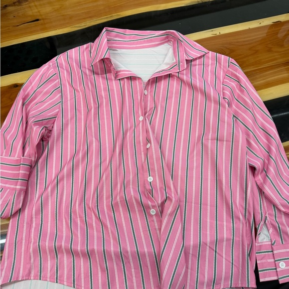 Pink Striped Button-Up Shirt - Picture 1 of 1